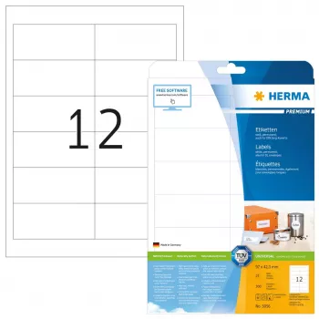 Samoprzylepna etykieta do drukarek HERMA Labels Premium A4 97x42,3 mm