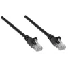 Intellinet Network kabel krosowy, Cat5e, 0.25m, czarny, CCA, U/UTP, PVC, RJ45, pozłacane styki, bez zaczepów, osłona, dożywotnia gwarancja