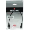 Intellinet Network kabel krosowy, Cat5e, 0.25m, czarny, CCA, U/UTP, PVC, RJ45, pozłacane styki, bez zaczepów, osłona, dożywotnia gwarancja