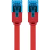 Płaski kabel krosowy Goobay CAT 6A U/UTP czerwony 0.5 m