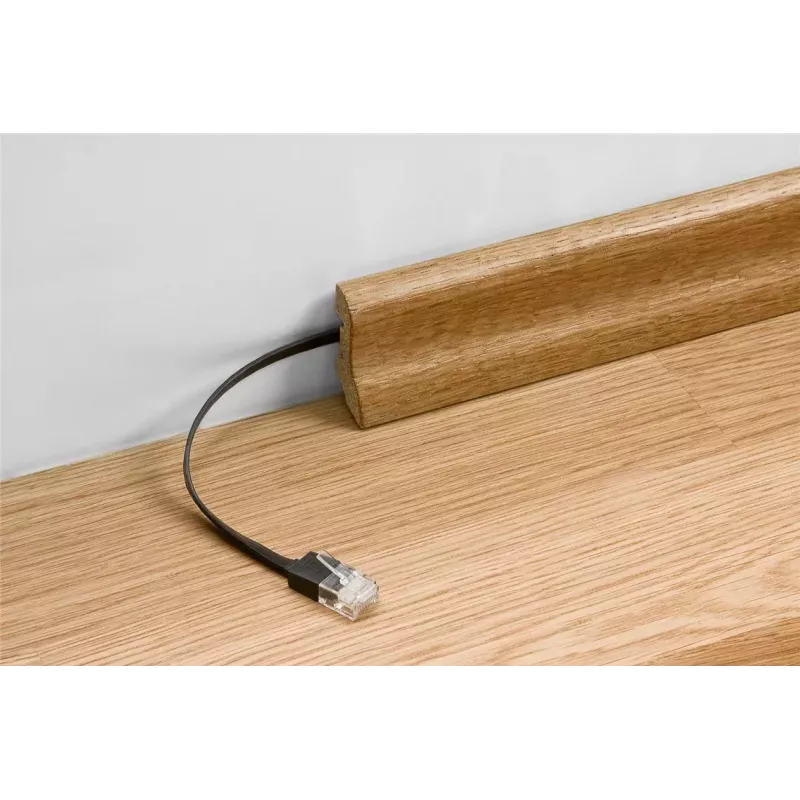 Płaski kabel krosowy Goobay CAT 6A U/UTP 0,5 m czarny