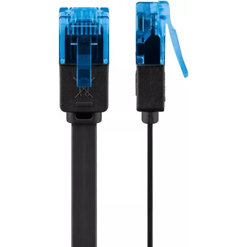 Płaski kabel krosowy Goobay CAT 6A U/UTP 0,5 m czarny