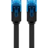 Płaski kabel krosowy Goobay CAT 6A U/UTP 0,5 m czarny