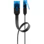 Płaski kabel krosowy Goobay CAT 6A U/UTP 0,5 m czarny