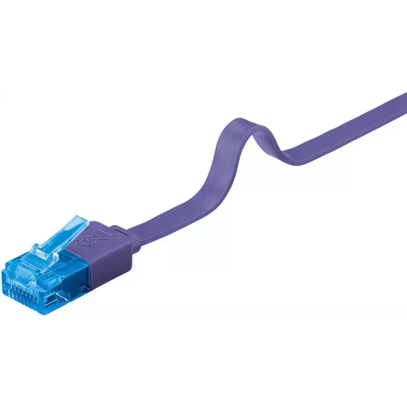 Płaski kabel krosowy Goobay CAT 6A U/UTP Fioletowy 1m