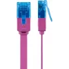Płaski patchcord Goobay CAT 6A U/UTP magenta 2m