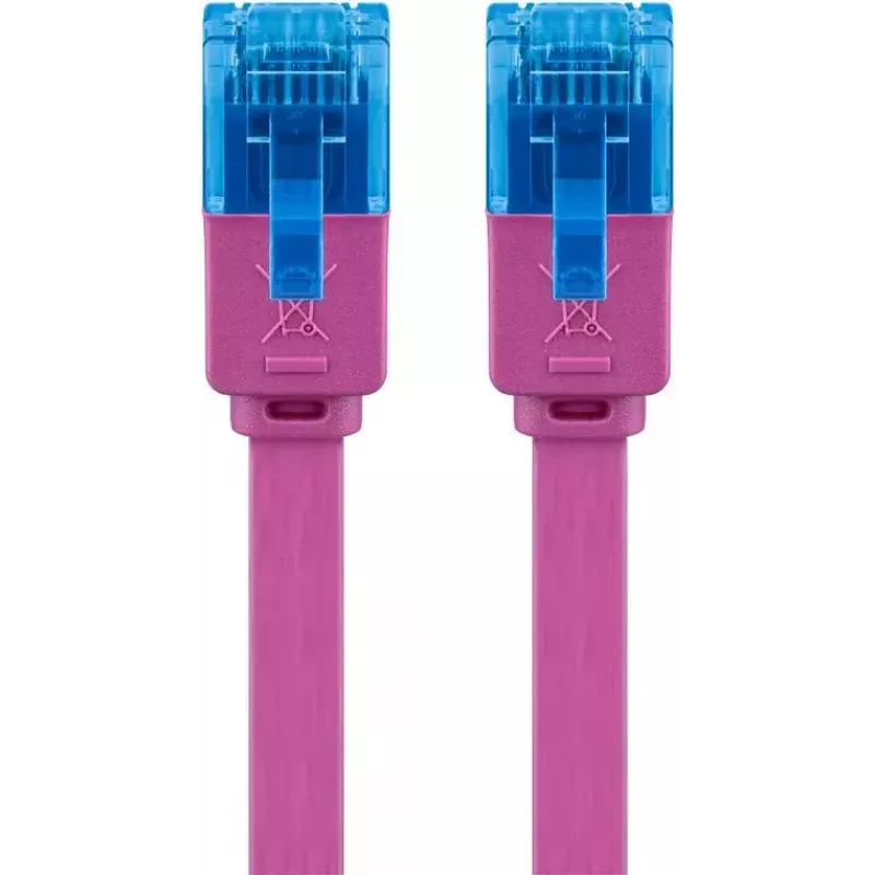 Płaski patchcord Goobay CAT 6A U/UTP magenta 2m