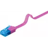 Płaski patchcord Goobay CAT 6A U/UTP magenta 2m
