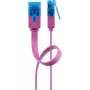 Płaski patchcord Goobay CAT 6A U/UTP magenta 2m