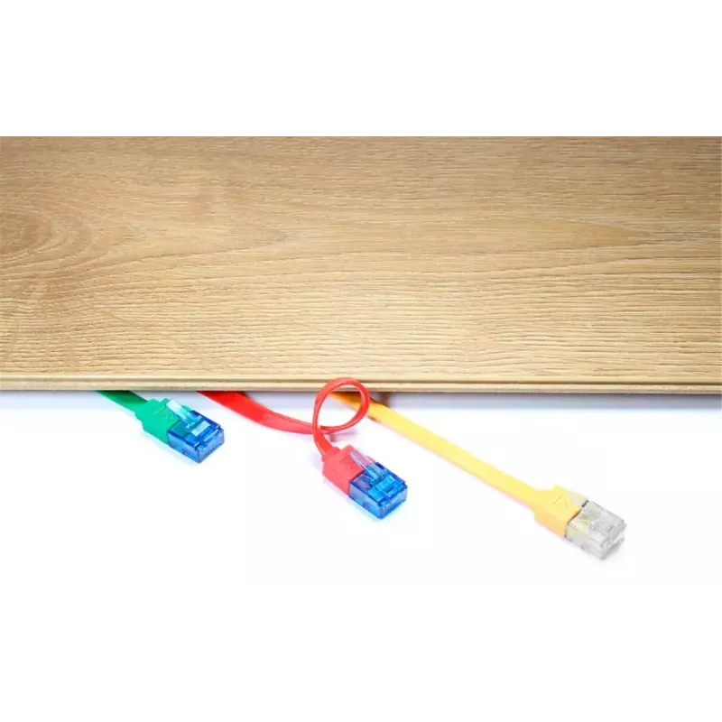 Płaski kabel krosowy Goobay CAT 6A U/UTP niebieski 3m