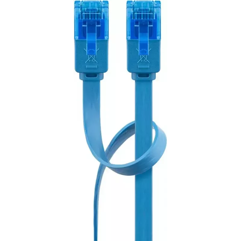 Płaski kabel krosowy Goobay CAT 6A U/UTP niebieski 3m
