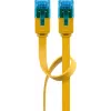 Goobay CAT 6A U/UTP płaski kabel krosowy żółty 3m