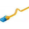 Goobay CAT 6A U/UTP płaski kabel krosowy żółty 3m