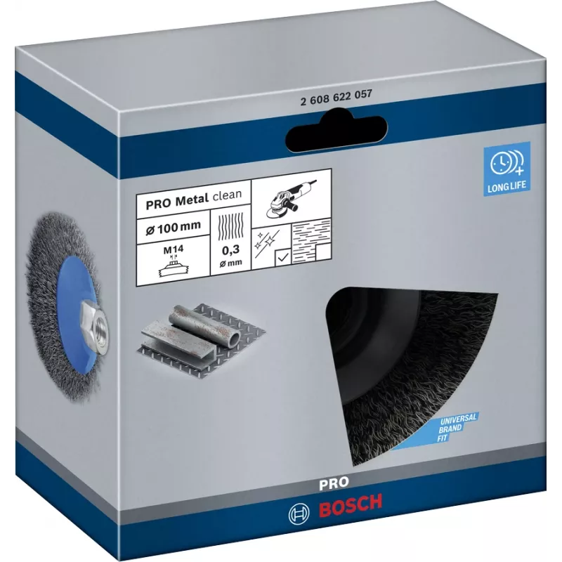 Szczotka do polerowania wstępnego Bosch Clean for Metal Tapered Brushes Crimped Wire
