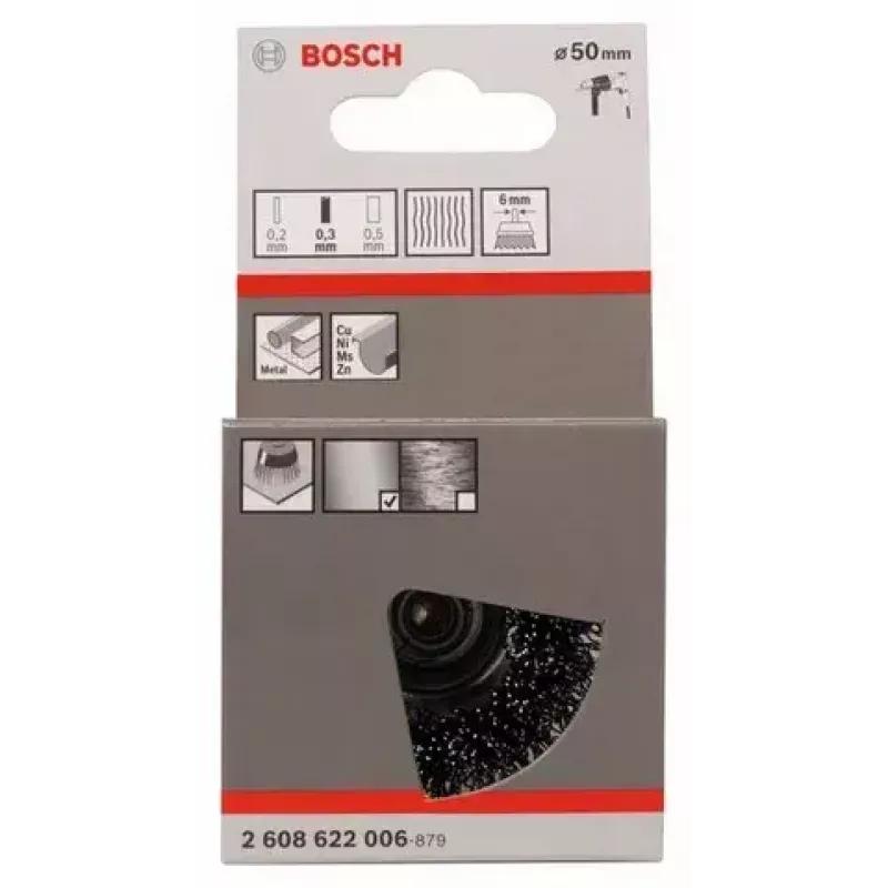 Szczotka kubkowa Bosch 2 608 622 006 Średnica 5 cm Grubość drutu 0,3 mm