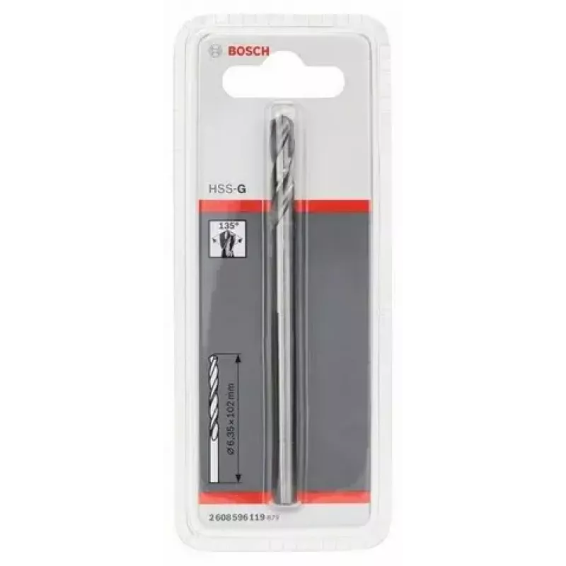 Wiertło pilotażowe Bosch HSS-G 6,35 mm średnica 102 mm długość