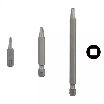 Zestaw bitów wkrętakowych Bosch Extra-Hart, 3 szt., długość 25 mm, chwyt sześciokątny 1/4 cala (6,35 mm)