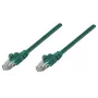 Intellinet Patchcord sieciowy, Kat. 5e, 0,25 m, Zielony, CCA, U/UTP, PVC, RJ45, Styki Złocone, Snagless, Odgiętka, Dożywotnia Gwarancja