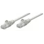 Intellinet Network kabel krosowy, Cat6, 0,25 m, szary, miedziany, U/UTP, PVC, RJ45, pozłacane styki, zabezpieczenie przed zaczepieniem, osłonka, dożywotnia gwarancja