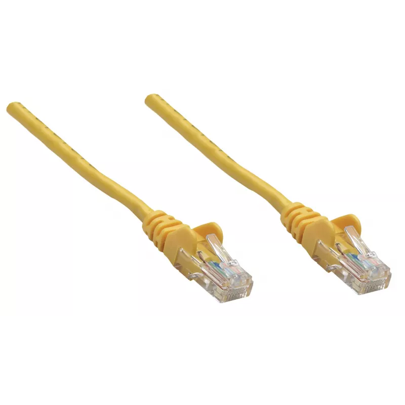 Intellinet Network kabel krosowy, Cat6, 0.25m, żółty, miedź, S/FTP, LSOH / LSZH, PVC, RJ45, Gold Plated Contacts, Snagless, Booted, Lifetime Warranty