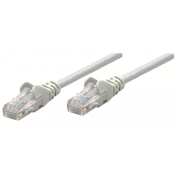 Intellinet Network kabel krosowy, Cat6, 0.25m, szary, CCA, U/UTP, PVC, RJ45, Gold Plated Contacts, Snagless, Booted, Lifetime Warranty