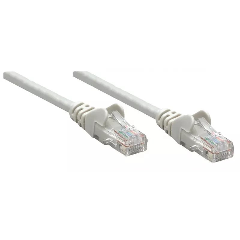 Intellinet Network kabel krosowy, Cat6, 0.25m, szary, CCA, U/UTP, PVC, RJ45, Gold Plated Contacts, Snagless, Booted, Lifetime Warranty