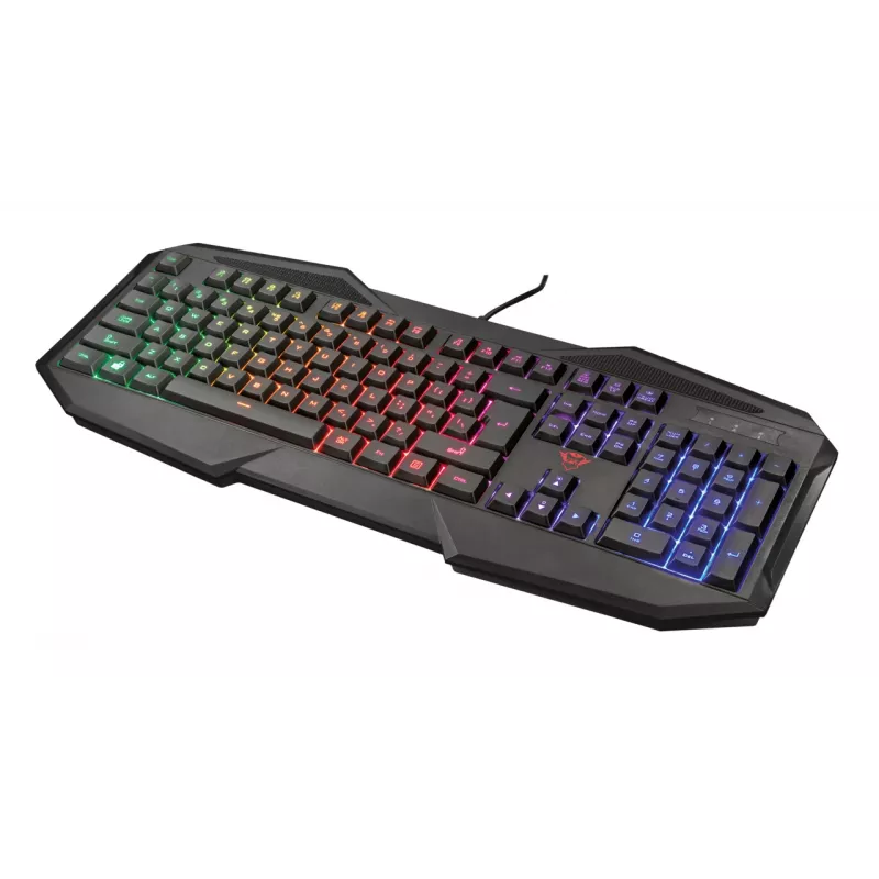 Klawiatura gamingowa Trust GXT 830-RW Avonn USB niemiecka czarna RGB LED