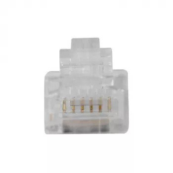 Modularne złącza Intronics RJ-12 M TD106M ACT do kabla okrągłego drutowego w opakowaniu 25 szt.