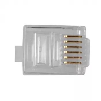 Modularne złącza Intronics RJ-12 M TD106M ACT do kabla okrągłego drutowego w opakowaniu 25 szt.