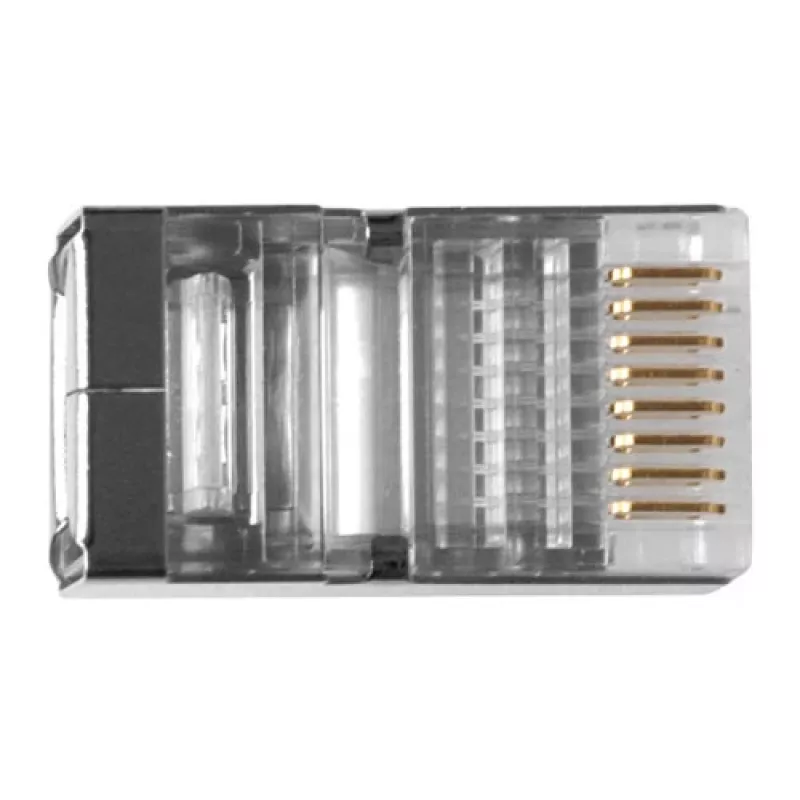 ACT RJ45 (8P/8C) ekranowana modułowa wtyczka do kabla okrągłego z przewodami litymi