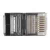 ACT RJ45 (8P/8C) CAT6 ekranowane złącze modułowe do kabla okrągłego z żyłami pełnymi lub linkowymi