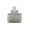ACT RJ45 (8P/8C) CAT6 ekranowane złącze modułowe do kabla okrągłego z żyłami pełnymi lub linkowymi