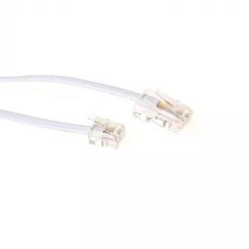 ACT biały płaski kabel telefoniczny 3 m ze złączami RJ11 i RJ45