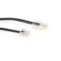 ACT czarny płaski kabel telefoniczny 10 m ze złączami RJ11 i RJ45