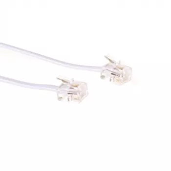 ACT biały 3 metrowy płaski kabel telefoniczny ze złączami RJ11