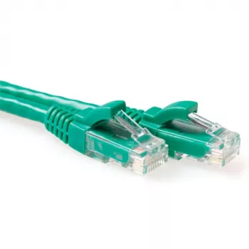 ACT zielony 3 metrowy kabel krosowy U/UTP CAT6A z bezopornikowymi złączami RJ45
