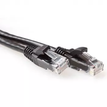 Kabel krosowy ACT 1 metr U/UTP CAT6A z zabezpieczeniem zaczepów, ze złączami RJ45