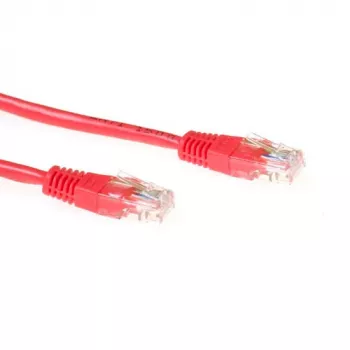 ACT czerwony 10 metrowy kabel krosowy U/UTP CAT5E ze złączami RJ45