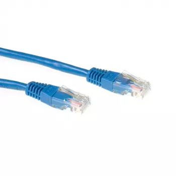 Niebieski kabel krosowy ACT 2 metry U/UTP CAT5E ze złączami RJ45