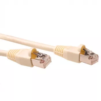 ACT Ivory 15 metrów patchcord SF/UTP CAT5E ze złączami RJ45 bez zaczepów