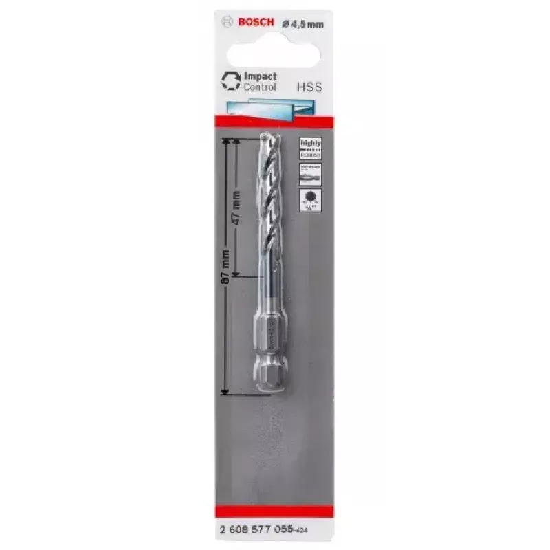 Wiertło kręte Bosch HSS 4.5 mm