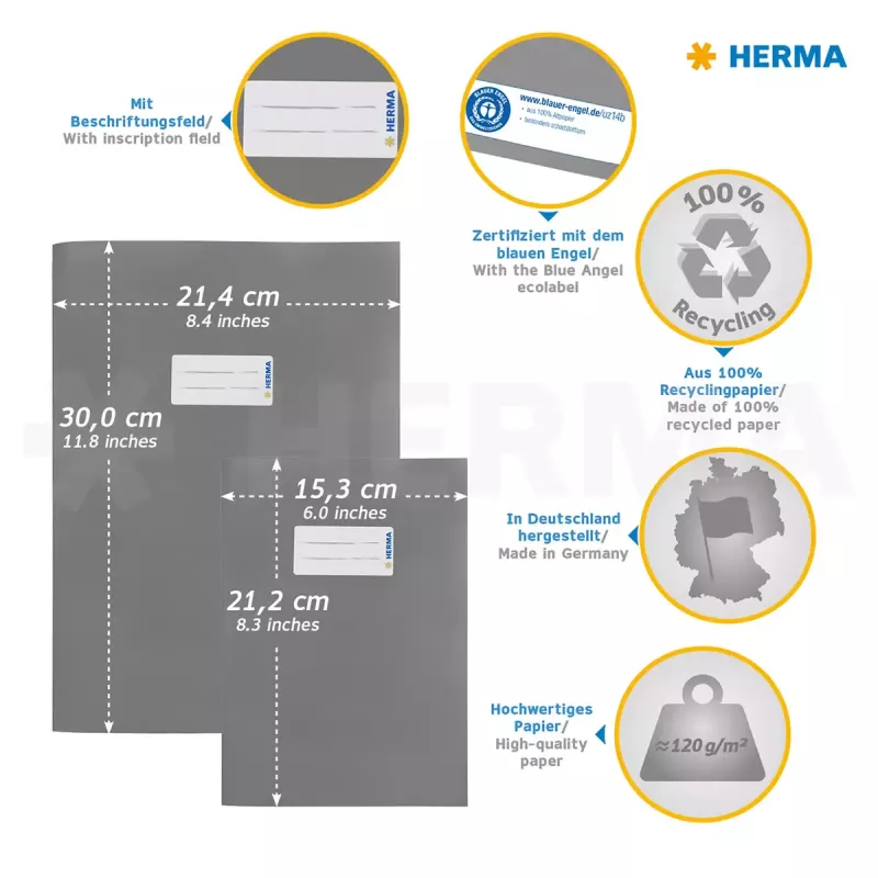 Okładka na czasopismo/książkę HERMA 7096 Czarna