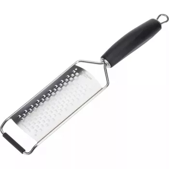 Płaska tarka Westmark Technicus-Square, ostrze ze stali nierdzewnej, czarna rączka z TPE, 65×28×325 mm