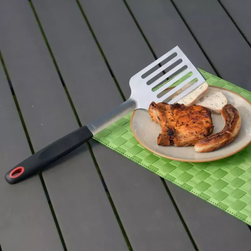 Łopatka kuchenna Westmark 15092280 — główka z tworzywa/TPE, rączka ze stali nierdzewnej, 430×88×25 mm, czarno-czerwona