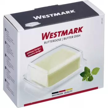 Maselniczka Westmark 20852260, prostokątne szkło, 143×118×55 mm, przezroczysta