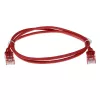 ACT czerwony 7m LSZH U/UTP CAT6 kabel krosowy slimline do centrów danych z zatrzaskowymi złączami RJ45