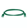 ACT zielony 7 metrów LSZH U/UTP CAT6 slimline patch kabel do centrów danych z wtykami RJ45 bez zaczepów