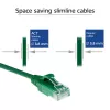 ACT zielony 7 metrów LSZH U/UTP CAT6 slimline patch kabel do centrów danych z wtykami RJ45 bez zaczepów