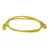ACT Żółty 10-metrowy kabel krosowy LSZH U/UTP CAT6 do centrów danych, typu slimline, z wtykami RJ45