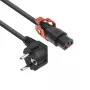 ACT Powercord CEE 7/7 wtyk męski (kątowy) - C13 IEC Lock+ czarny 1 m, EL341S